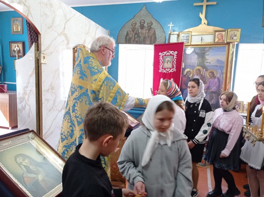 Праздник Благовещения в храме святого Димитрия Донского п. Нижнедонской