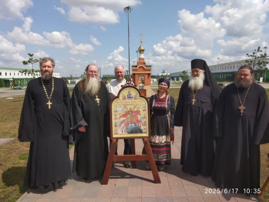 Состоялась торжественная встреча иконы святого Архистратига Михаила, написанной в год 80-летия Великой Победы