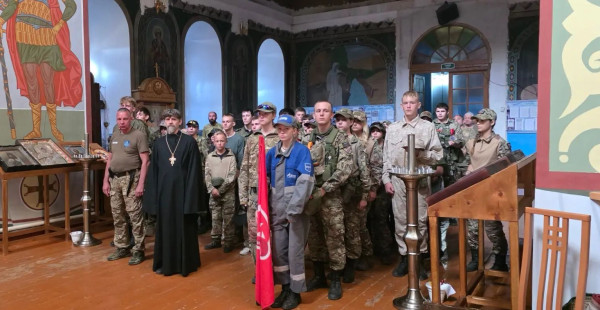 В станице Бессергеневской прошло благословение участников сборов «Архангел Михаил»