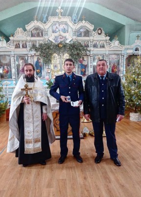 Награждение руководителя отделения казачьей молодёжной организации "Донцы" Октябрьского района