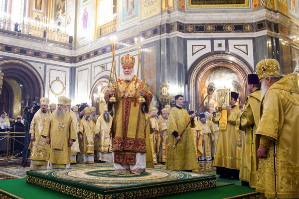 В день памяти мученицы Татианы Святейший Патриарх Кирилл совершил Литургию в Храме Христа Спасителя